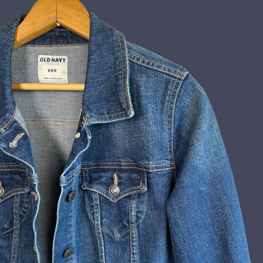 Old Navy Dark Denim Jean Jacket - Picture 2 of 7